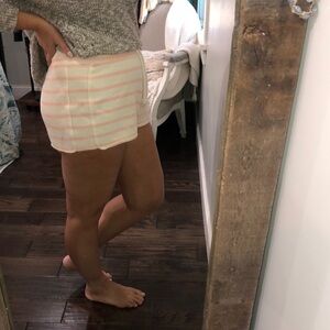 Old navy pink striped large cozy lounge shorts